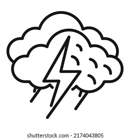 Summer Storm Icon Outline Vector Lightning Stock Vector (Royalty Free ...