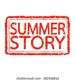 SUMMER STORY stamp text design