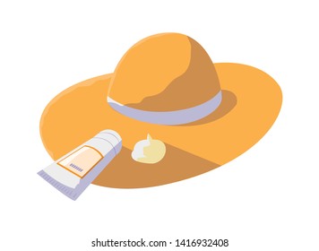summer straw hat and solar blocker product