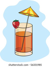 Summer strawberry cocktail
