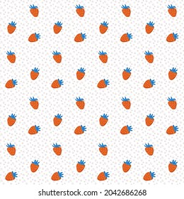 Summer strawberry seamless pattern for textile 