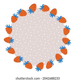 Summer strawberry seamless pattern for textile 