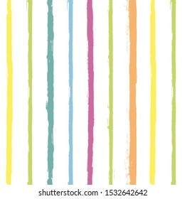 Summer stripe seamless pattern in rainbow colors 