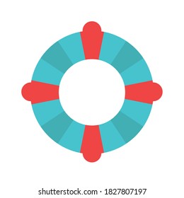 summer striped flat flat style icon design, vacation and tropical theme Vector illustration
