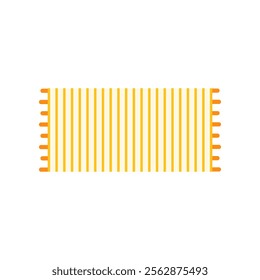 Summer striped mat. Holiday, summertime, vacation, relax, travel, outdoor, accessory, sunbath concepts. Flat vector design isolated illustration.