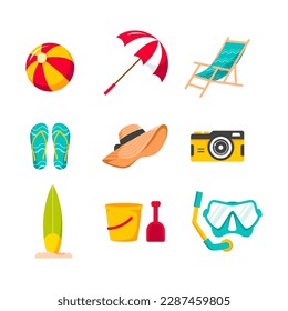 Summer Stuff Vector Template Design Illustration