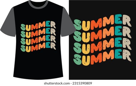 Diseños De Camisetas Que Captan El Estilo De Verano. Gráficos vectores de verano.