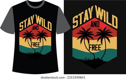 Summer Style Captivating T-Shirt Designs. Summer Vector Graphics.