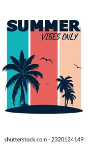 Summer style ilustration. Vector background.