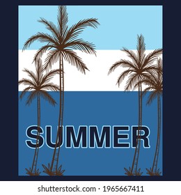 diseño de impresión de tés de estilo de verano como vector