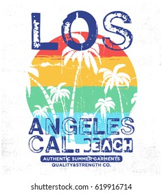 summer style tee print vector design