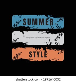 SUMMER STYLE Vector illustration of letter graphic, perfect for designing t-shirts, shirts, hoodies etc.