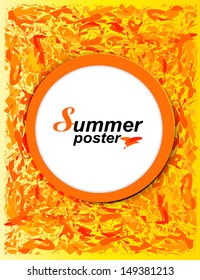 Summer Stylish Art poster with button for text