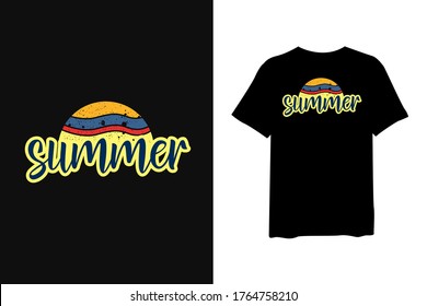 Summer stylish t-shirt and apparel trendy design and with typography lettering, print, vector illustration design.