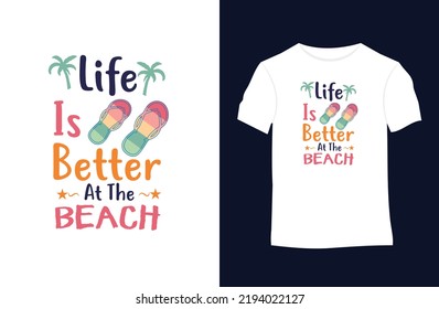 Summer stylish t-shirt design with silhouettes, typography, print, vector illustration