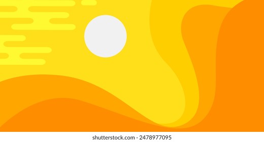 diseño del fondo del sol del verano, Fondo de pantalla Horizontal, color monotón, Sitio web de cabecera