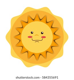 summer sun character icon