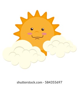summer sun character icon