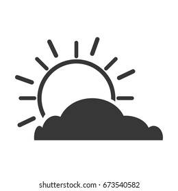 summer sun with cloud scene