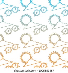 summer sun cloud sunglasses decoration background