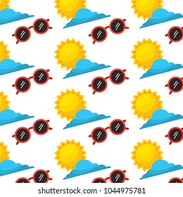 summer sun cloud sunglasses decoration background
