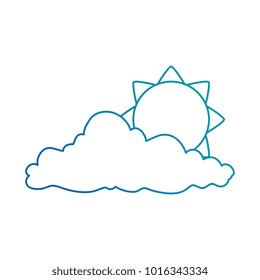 summer sun with clouds