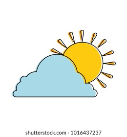 summer sun with clouds