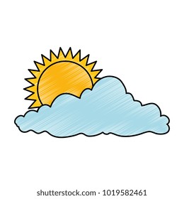 summer sun with clouds