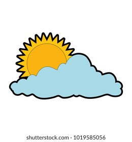 summer sun with clouds