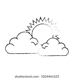 summer sun with clouds