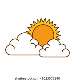 summer sun with clouds