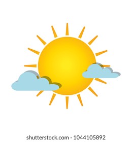 summer sun with clouds