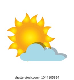 summer sun with clouds