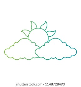 summer sun with clouds