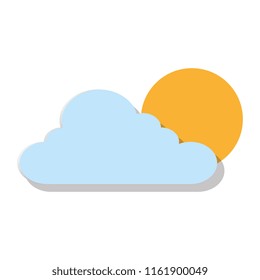 summer sun with clouds