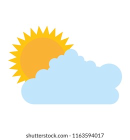 summer sun with clouds