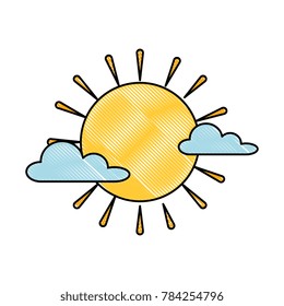 summer sun with clouds