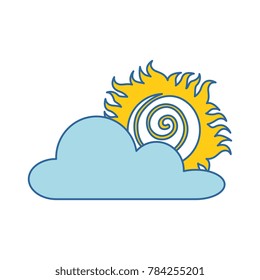 summer sun with clouds