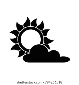 summer sun with clouds