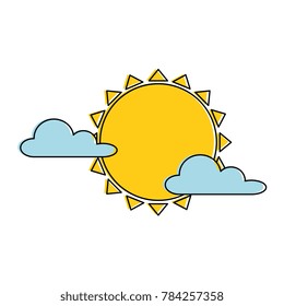 summer sun with clouds