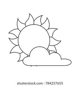 summer sun with clouds