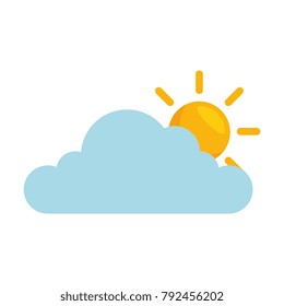 summer sun with clouds