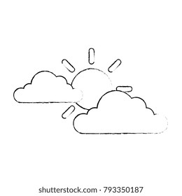summer sun with clouds