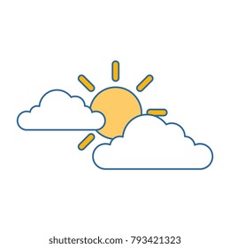 summer sun with clouds