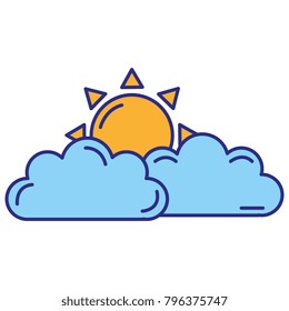 summer sun with clouds