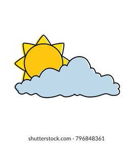 summer sun with clouds