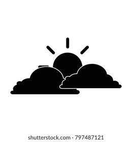 summer sun with clouds