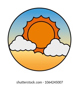 summer sun clouds weather image
