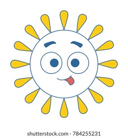 summer sun crazy kawaii character