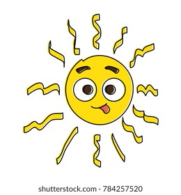 summer sun crazy kawaii character